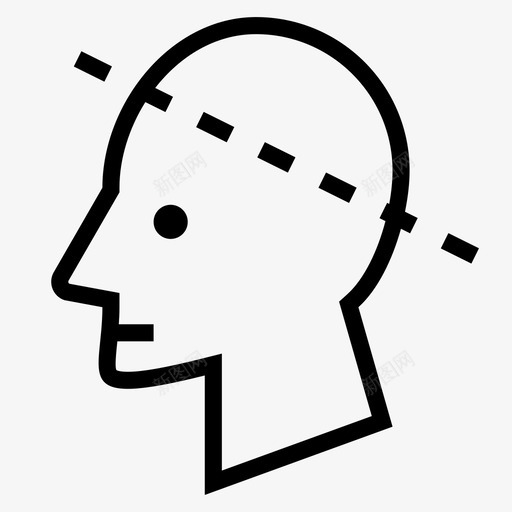 割头脑人图标svg_新图网 https://ixintu.com 人 人头 割头 手术 脑