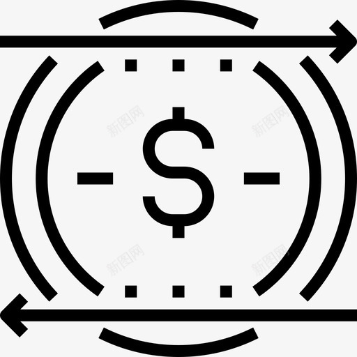 货币兑换银行金融图标svg_新图网 https://ixintu.com 投资 灰尘线概念图标投融资 货币兑换 金融 银行