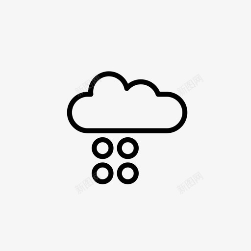 雨云雪图标svg_新图网 https://ixintu.com 云 天气 雨 雪