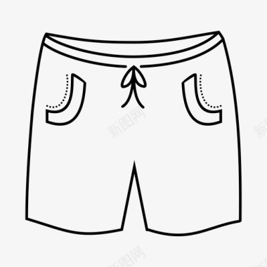 短裤沙滩服衣服图标图标
