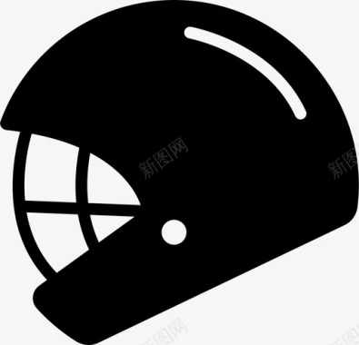 足球头盔安全帽图标图标