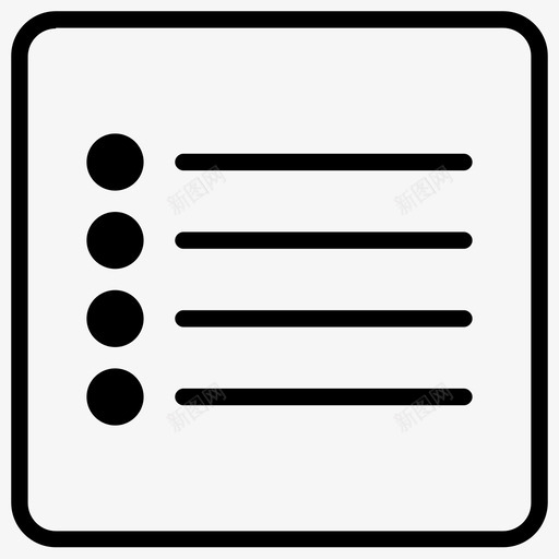 项目符号列表内容媒体图标svg_新图网 https://ixintu.com 内容 媒体 播放列表 菜单 项目符号列表