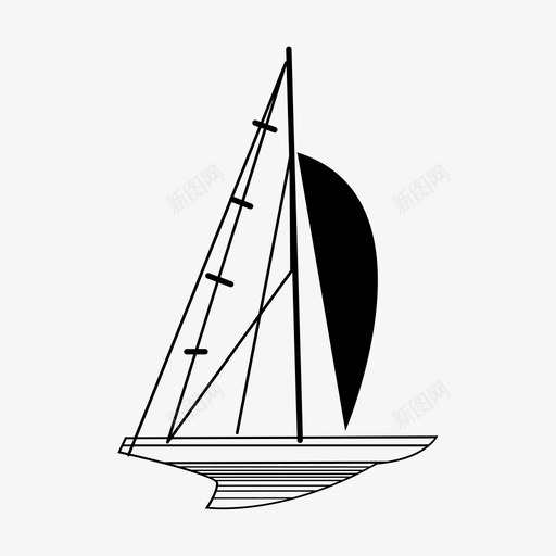 帆船码头海洋图标svg_新图网 https://ixintu.com 大海 帆船 海洋 码头 风
