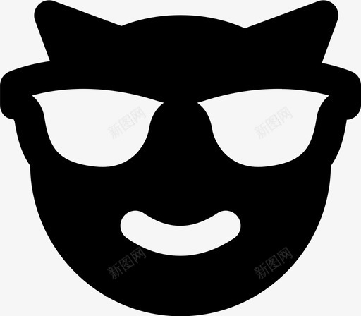 男子气概表情脸图标svg_新图网 https://ixintu.com 漂亮图标表情2md实心 男子气概 脸 表情