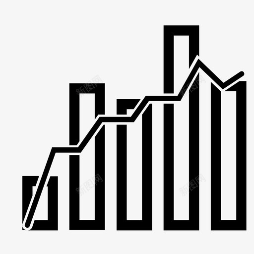 组合图条形图图表图标svg_新图网 https://ixintu.com 图表 折线图 条形图 组合图