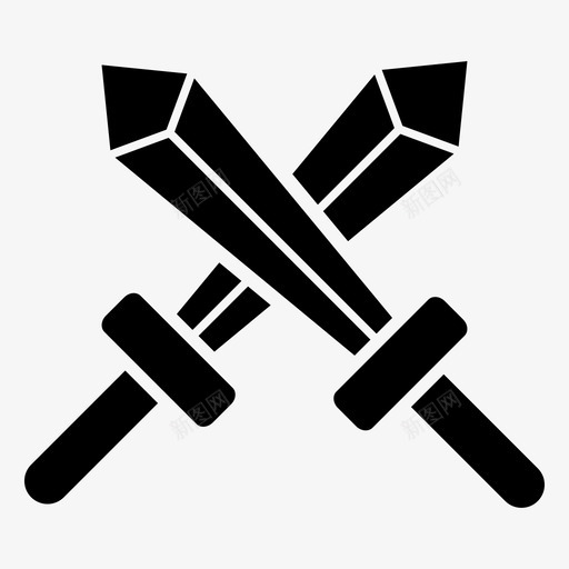 战斗竞技场双重图标svg_新图网 https://ixintu.com 剑 双重 战斗 游戏 竞技场