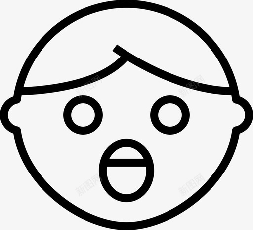 震撼表情感觉图标svg_新图网 https://ixintu.com 人物 感觉 细节图标情感和表情 表情 震撼