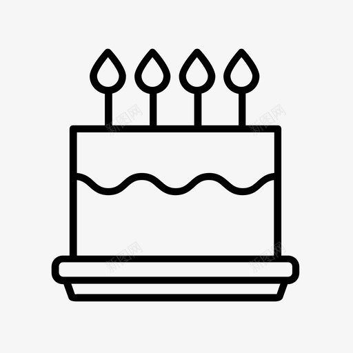 蛋糕生日蜡烛图标svg_新图网 https://ixintu.com 复活节 派对 生日 蛋糕 蜡烛