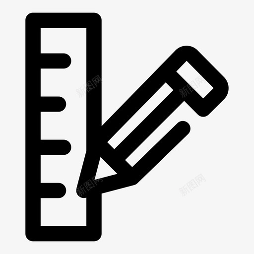 量笔尺图标svg_新图网 https://ixintu.com 尺 秤 笔 营销大胆 量