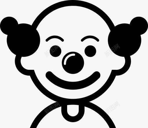 小丑头像it图标svg_新图网 https://ixintu.com it 头像 小丑 用户 用户脸