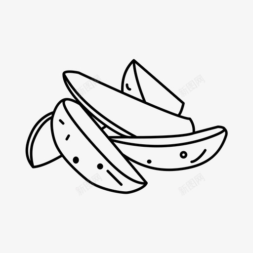 土豆烹饪土豆块图标svg_新图网 https://ixintu.com 土豆 土豆块 烹饪