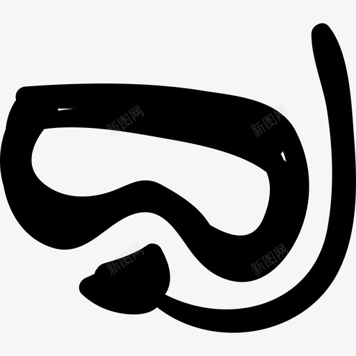 潜水员眼镜手绘工具手绘海滩手绘详图图标svg_新图网 https://ixintu.com 手绘海滩 手绘详图 潜水员眼镜手绘工具