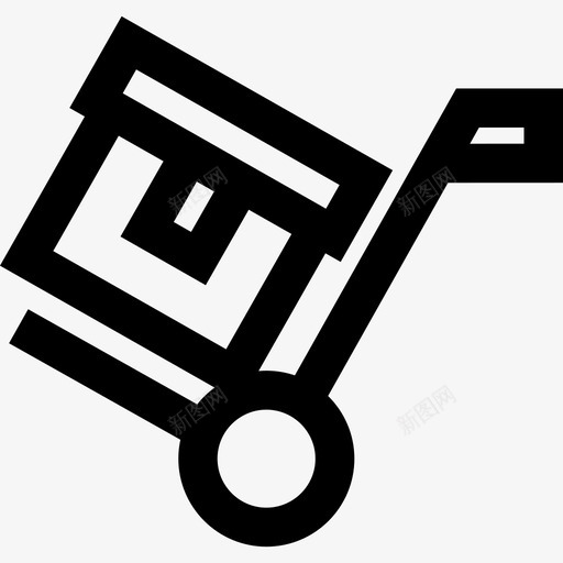 用于运输电子商务的购物车包装盒图标svg_新图网 https://ixintu.com 用于运输 电子商务的购物车包装盒