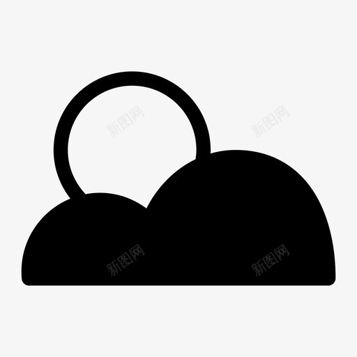云云月亮天空图标svg_新图网 https://ixintu.com 云 云月亮 天空 太阳 太阳云