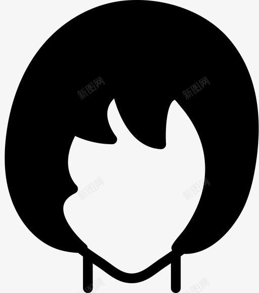 女人发型美女帅哥发型稳重图标svg_新图网 https://ixintu.com 女人发型 帅哥发型稳重 美女