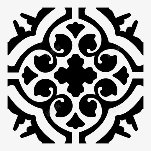 瓷砖巴塞罗那花朵图标svg_新图网 https://ixintu.com 几何 图案 巴塞罗那 巴塞罗那瓷砖 瓷砖 花朵
