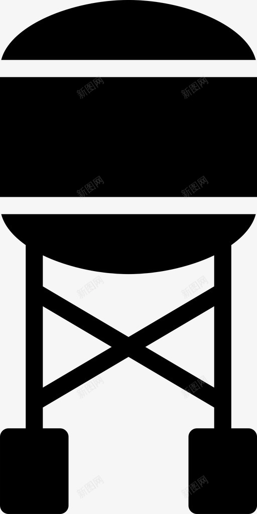 水塔建筑城市图标svg_新图网 https://ixintu.com 史密克城市景观固体 城市 建筑 手绘水塔 水塔 道路