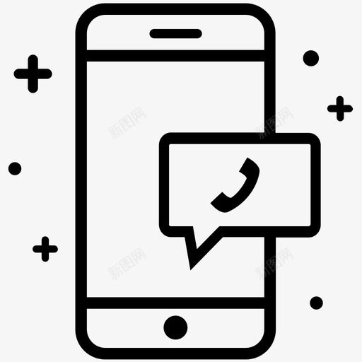 呼叫呼叫气泡电话呼叫图标svg_新图网 https://ixintu.com 呼叫 呼叫气泡 智能手机组2 电话呼叫