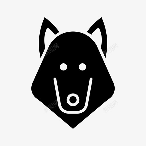 狼动物狗图标svg_新图网 https://ixintu.com 动物 动物雕文 捕食者 狗 狼