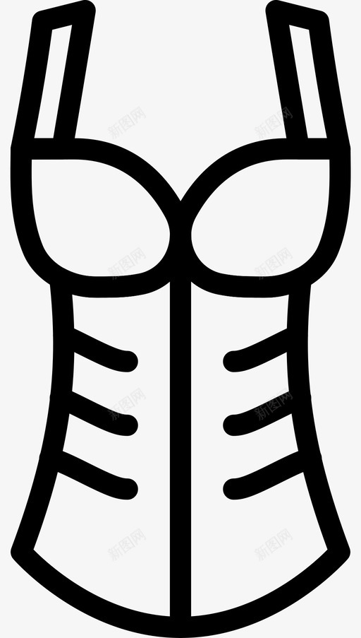 紧身胸衣衣服时尚图标svg_新图网 https://ixintu.com 女人 时尚 漂亮女人衣服轮廓 紧身胸衣 衣服