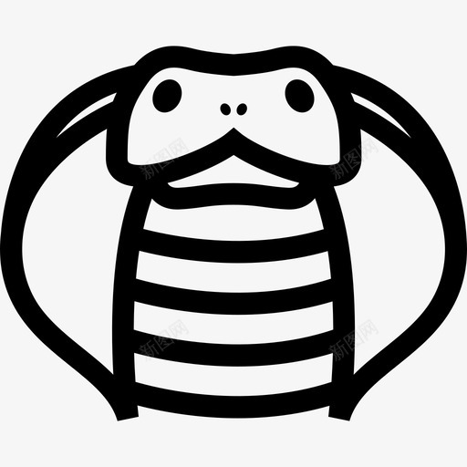 眼镜蛇正面轮廓动物有趣的动物图标svg_新图网 https://ixintu.com 动物 有趣的动物 眼镜蛇正面轮廓