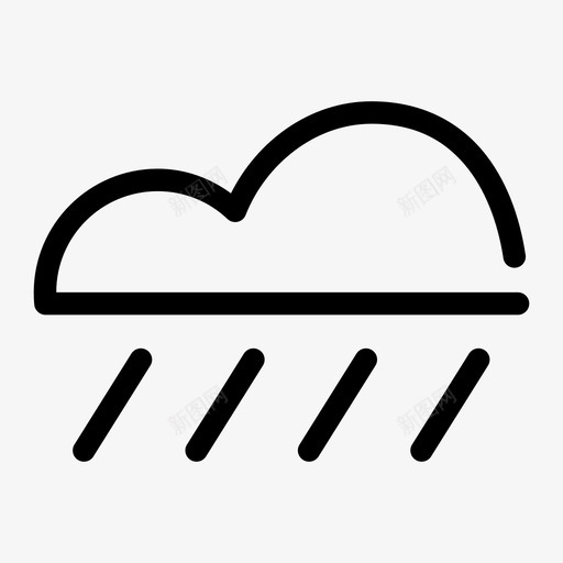 雨云雨季季节图标svg_新图网 https://ixintu.com 天气 天气预报 季节 雨云 雨季
