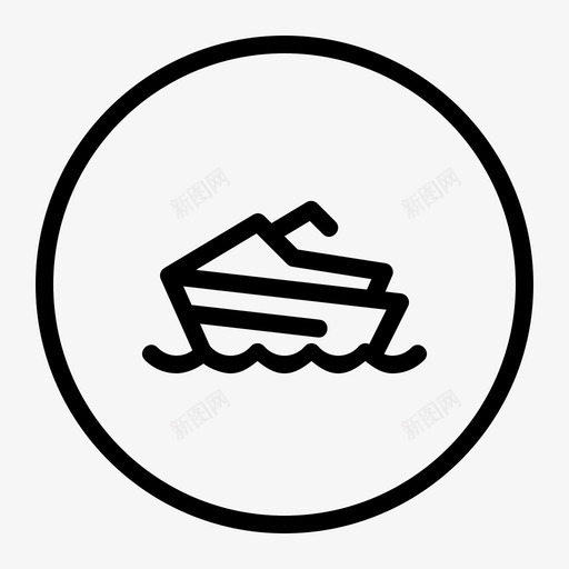 捷奇船海图标svg_新图网 https://ixintu.com 捷奇 海 海上生活环线 船 风帆冲浪