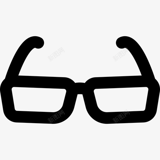 长方形眼镜工具和器具通用接口图标svg_新图网 https://ixintu.com 工具和器具 通用接口 长方形眼镜