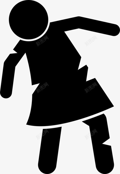 僵尸女孩女人僵尸图标svg_新图网 https://ixintu.com 僵尸 僵尸女孩 女人