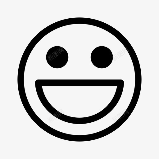 微笑开心简单图标svg_新图网 https://ixintu.com 开心 微笑 简单