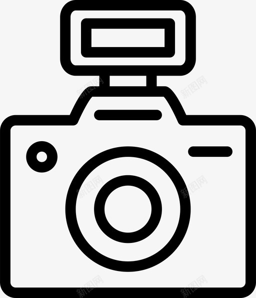 数码相机设备图像图标svg_新图网 https://ixintu.com 图像 数码相机 照片 细线图标图像和视频 设备