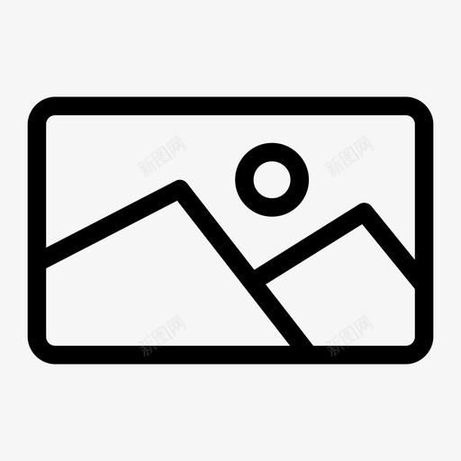 照片相框风景图标svg_新图网 https://ixintu.com 图片 山 照片 相框 风景