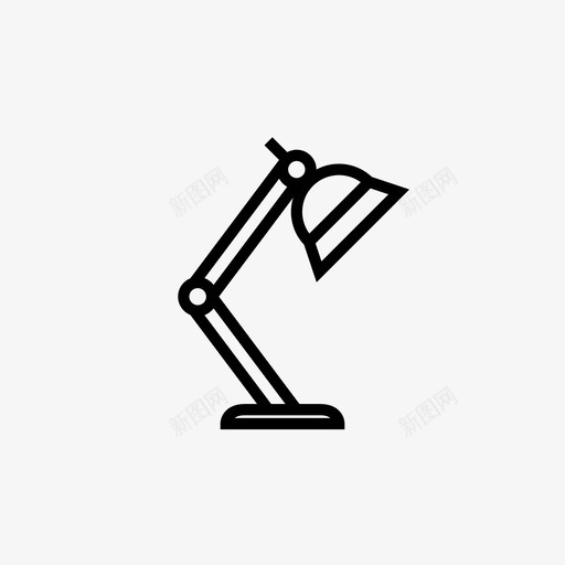 台灯家具室内图标svg_新图网 https://ixintu.com 台灯 室内 家具 灯 阅读灯