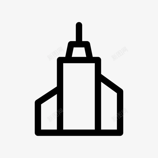 高楼公寓酒店图标svg_新图网 https://ixintu.com 公寓 酒店 高塔 高楼