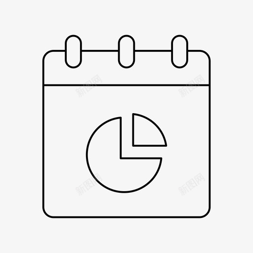 饼图日历分析每日日历图标svg_新图网 https://ixintu.com 分析 日程表 每日日历 记事本 饼图 饼图日历