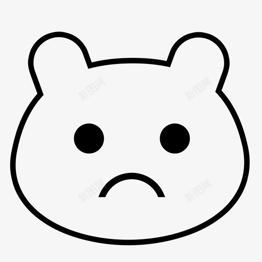 熊表情符号幼崽表情符号图标svg_新图网 https://ixintu.com 幼崽 熊表情符号 脸 表情符号
