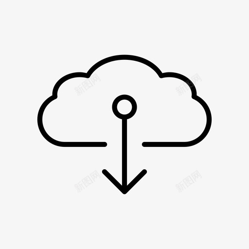 云天气网络图标svg_新图网 https://ixintu.com 云下载 天气 网络