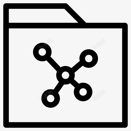 文件夹分子文件夹线图标svg_新图网 https://ixintu.com 文件夹分子 文件夹线