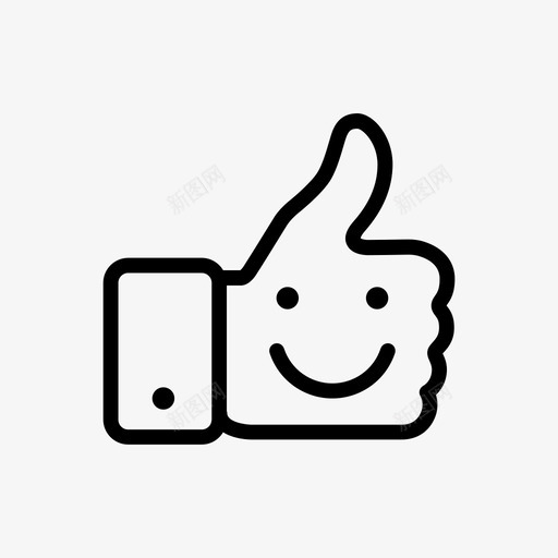 竖起大拇指干得好开心图标svg_新图网 https://ixintu.com 像 干得好 开心 微笑 竖起大拇指