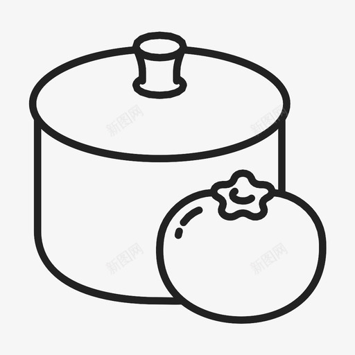番茄汤锅炊具厨房图标svg_新图网 https://ixintu.com 厨房 炊具 番茄汤锅