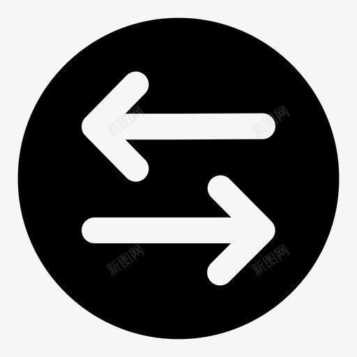 双箭头数据传输相反图标svg_新图网 https://ixintu.com 双箭头 开关 数据传输 相反