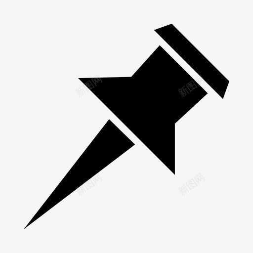 图钉装订扣件图标svg_新图网 https://ixintu.com 图钉 学校和学习字形 扣件 教育 装订