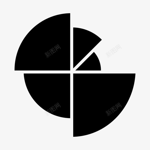 饼图圆图图标svg_新图网 https://ixintu.com 图 圆 网格 饼图
