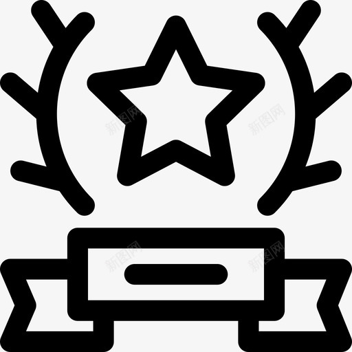 奖励荣誉桂冠图标svg_新图网 https://ixintu.com 冒险和游戏 奖励 明星 桂冠 胜利 荣誉