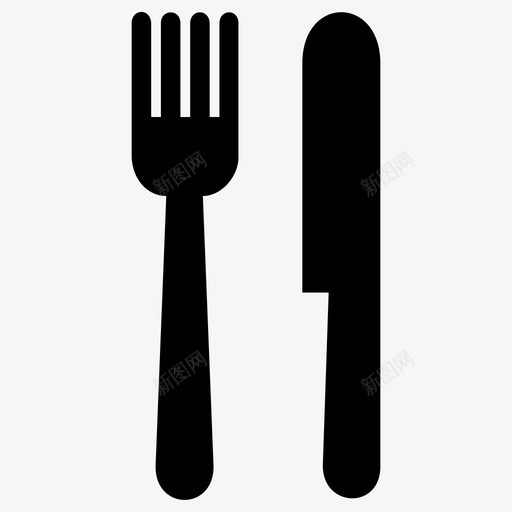 餐刀叉子刀餐具图标svg_新图网 https://ixintu.com 叉子刀 银器 食物 餐具 餐刀 餐厅