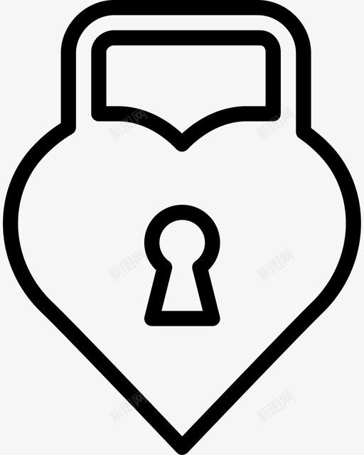 锁定的心生活方式爱图标svg_新图网 https://ixintu.com 浪漫 爱 生活方式 粉碎图标浪漫生活方式2大纲 锁定的心
