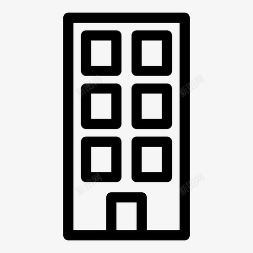 建筑办公楼图标svg_新图网 https://ixintu.com 办公楼 建筑