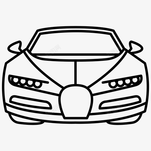 奇隆布加蒂车图标svg_新图网 https://ixintu.com 奇隆 奇隆收藏 布加蒂 车