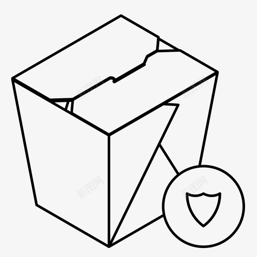 外卖箱交货订单安全图标svg_新图网 https://ixintu.com 交货 保护订单 外卖箱 安全储存 箱子 订单安全 运输