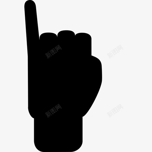 小指举起手的轮廓手势手图标svg_新图网 https://ixintu.com 小指举起手的轮廓 手 手势